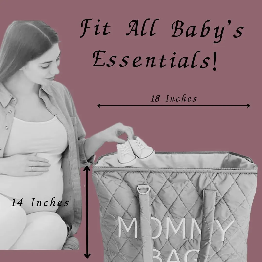 Oversized Mommy Diaper Bag - Travel & Hospital Bag for Baby
