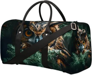 Owl in the Bush Travel Duffel bag for Men Women Weekender Overnight Bag Gym Bag Carry On Luggage Bags for Yoga Workout Sports