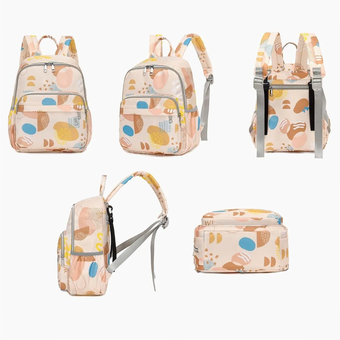 Oxford Cloth Diaper Bag Backpack for Women Large Capacity with Insulated Pockets (A)