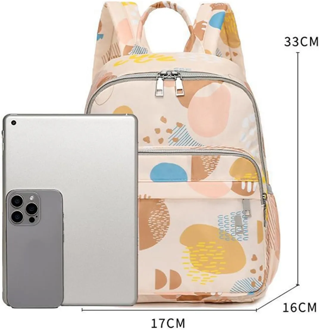 Oxford Cloth Diaper Bag Backpack for Women Large Capacity with Insulated Pockets (A)