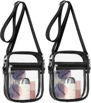 PACKISM Clear Bag for Stadium Events - Clear Purses for Women Stadium Crossbody Messenger Bag for Concerts Sporting Events