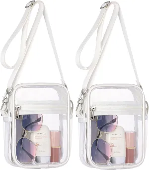 PACKISM Clear Bag for Stadium Events - Clear Purses for Women Stadium Crossbody Messenger Bag for Concerts Sporting Events