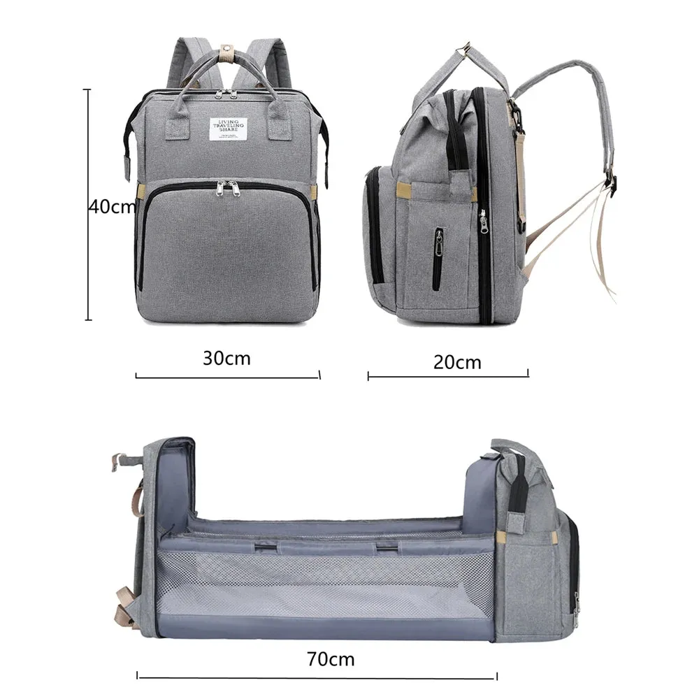 Parenzo: Multi-Function Diaper Bag and Baby Crib