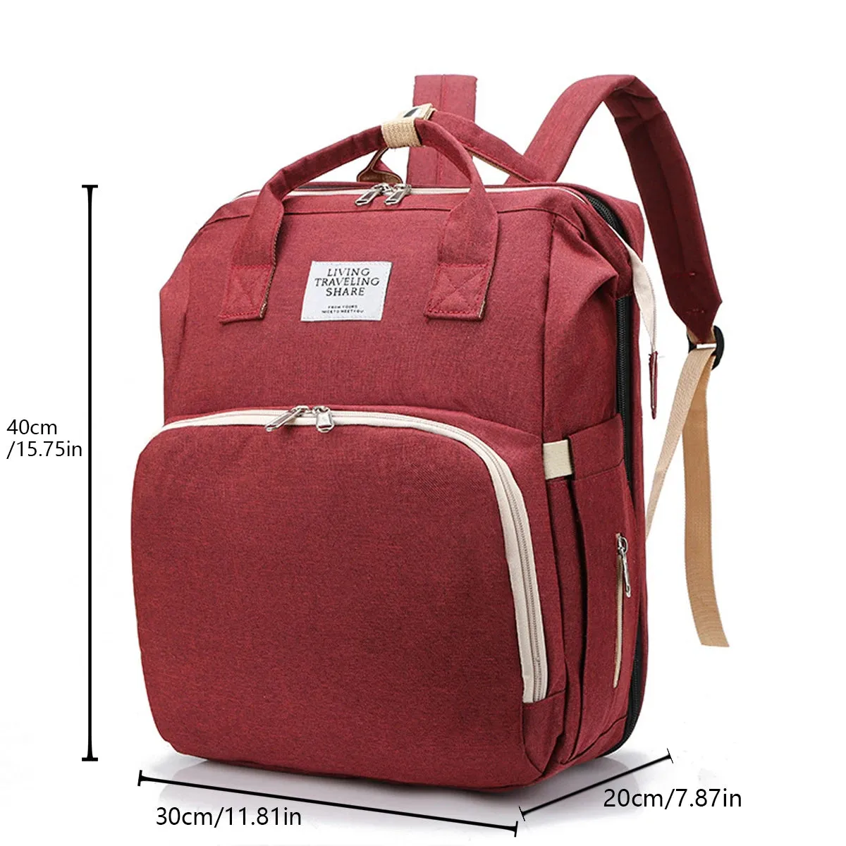 Parenzo: Multi-Function Diaper Bag and Baby Crib