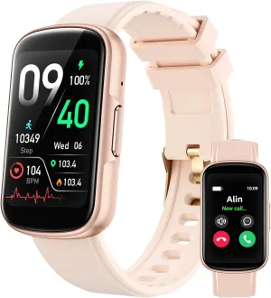 Parsonver Fitness Tracker with Step Counter/Calories/Stopwatch, Health Activity Tracker with Heart Rate Sleep Monitor, IP68 Waterproof Smart Watch 110  Sport Modes Pedometer Watch for Women, Rose Gold