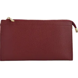 Perfect 3 Pocket Clutch Burgandy