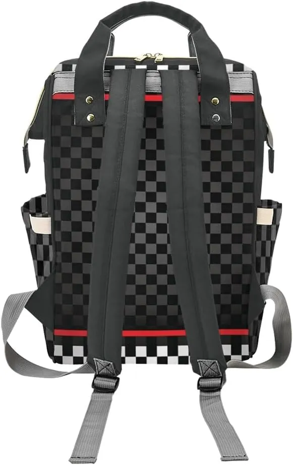 Personalized Diaper Backpack Race Truck Car Custom Name Multi Function Diaper Bag Travel Daypack Nursing Nappy Mommy Bag