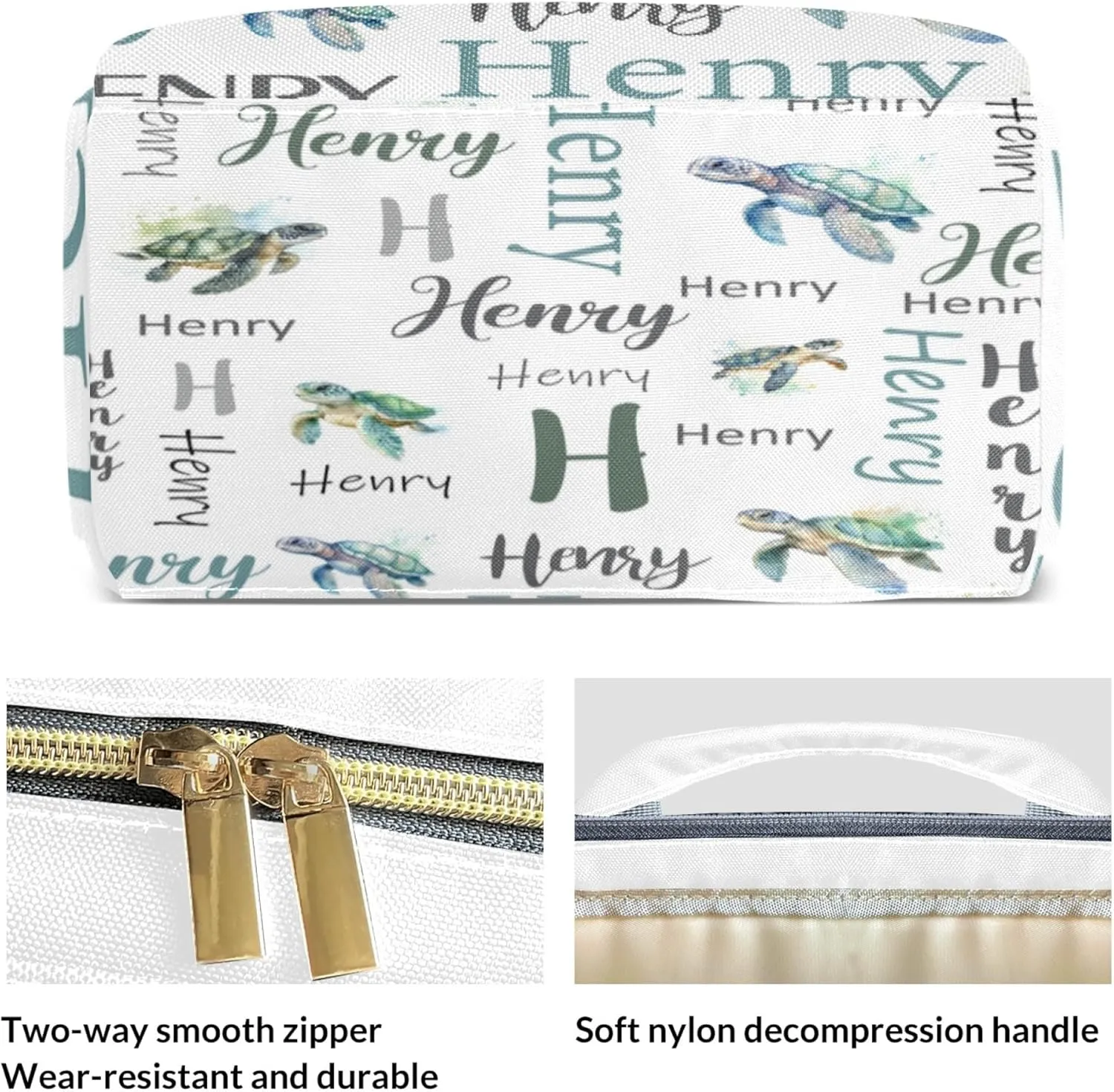 Personalized Diaper Backpack with Name, Custom Sea Turtle Baby Backpack Diaper Bag, Boy Girl Multifunctional Mommy Bag