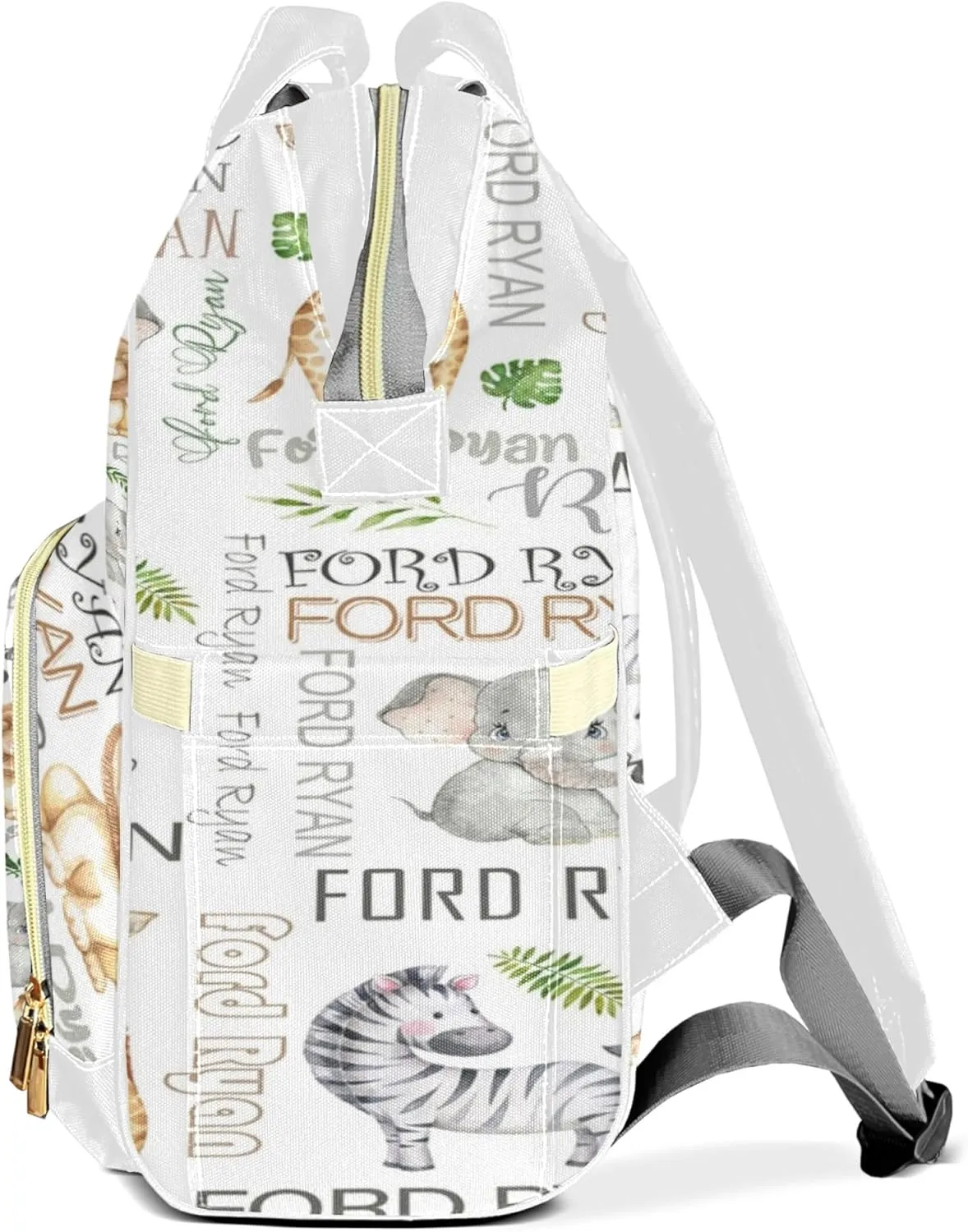 Personalized Diaper Backpack with Name, Custom Woodland Baby Backpack Diaper Bag, Boy Girl Multifunctional Mommy Bag