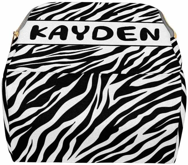 Personalized Diaper Bag Backpack with Name, Streak Custom Monogram Backpack Travel Outdoor Mommy Baby Bag, Customized Gift for Newborn Baby Boys & Girls Father's Day Mother's Day Christmas Birthday