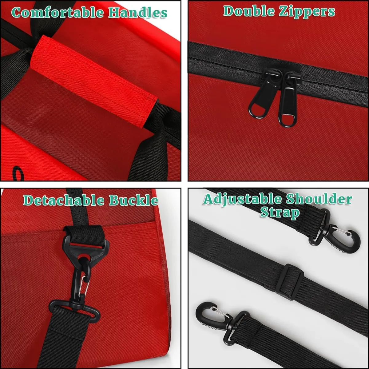Personalized Kids Duffle Bag for Girls, Custom Sport Gym Bag with Name, Fit School Practice, or Overnight Weekender Travel Red Martial Arts