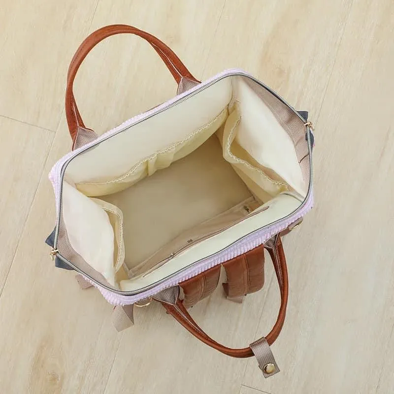 Personlized Seersucker Diaper Bags, Insulated, Baby Gift