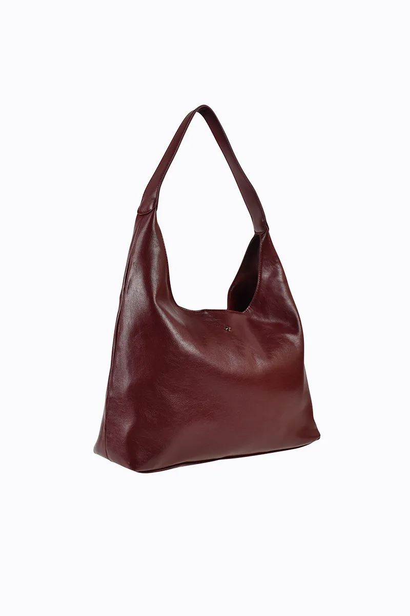 PETA   JAIN - Jami Slouch Tote in Cherry Crinkle/Gold