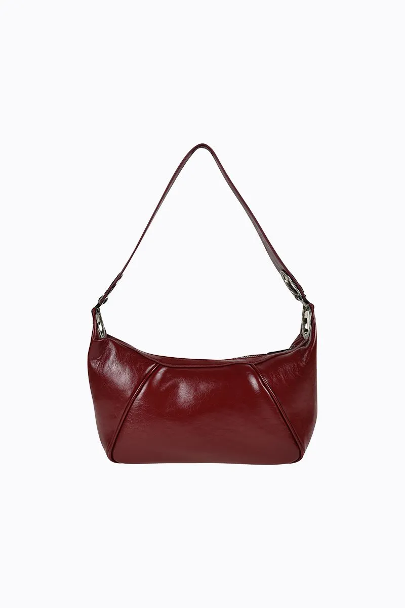 PETA   JAIN - Kaycee Bag in Cherry Crinkl /Silver