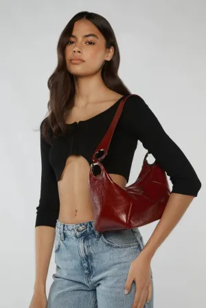 PETA   JAIN - Kaycee Bag in Cherry Crinkl /Silver