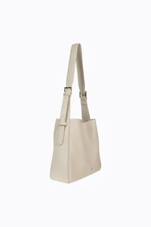 PETA   JAIN - Otto Slouch Bag in Beige Grain/Gold