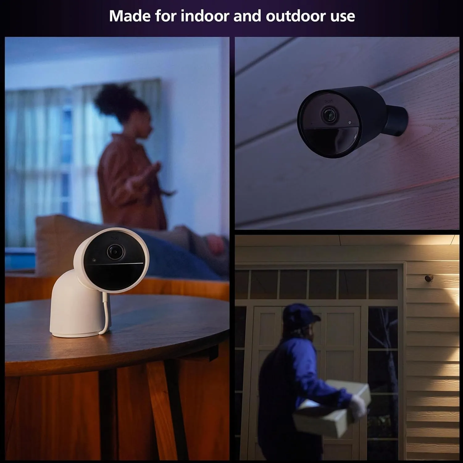 Philips Hue Secure Battery-Powered Smart Home Security Camera, White - 2 Pack - 1080P HD Video - Night Vision - Motion Detection - Two-Way Talk - Indoor/Outdoor - Weatherproof - Works with Hue App