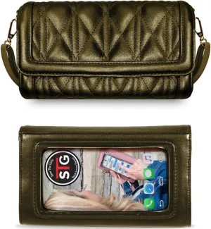 Phone Purse Crossbody for Women Cleo (Olive) - Touch Screen Women's Crossbody Handbags with Coin Purse Pouch & Crossbody Phone Strap