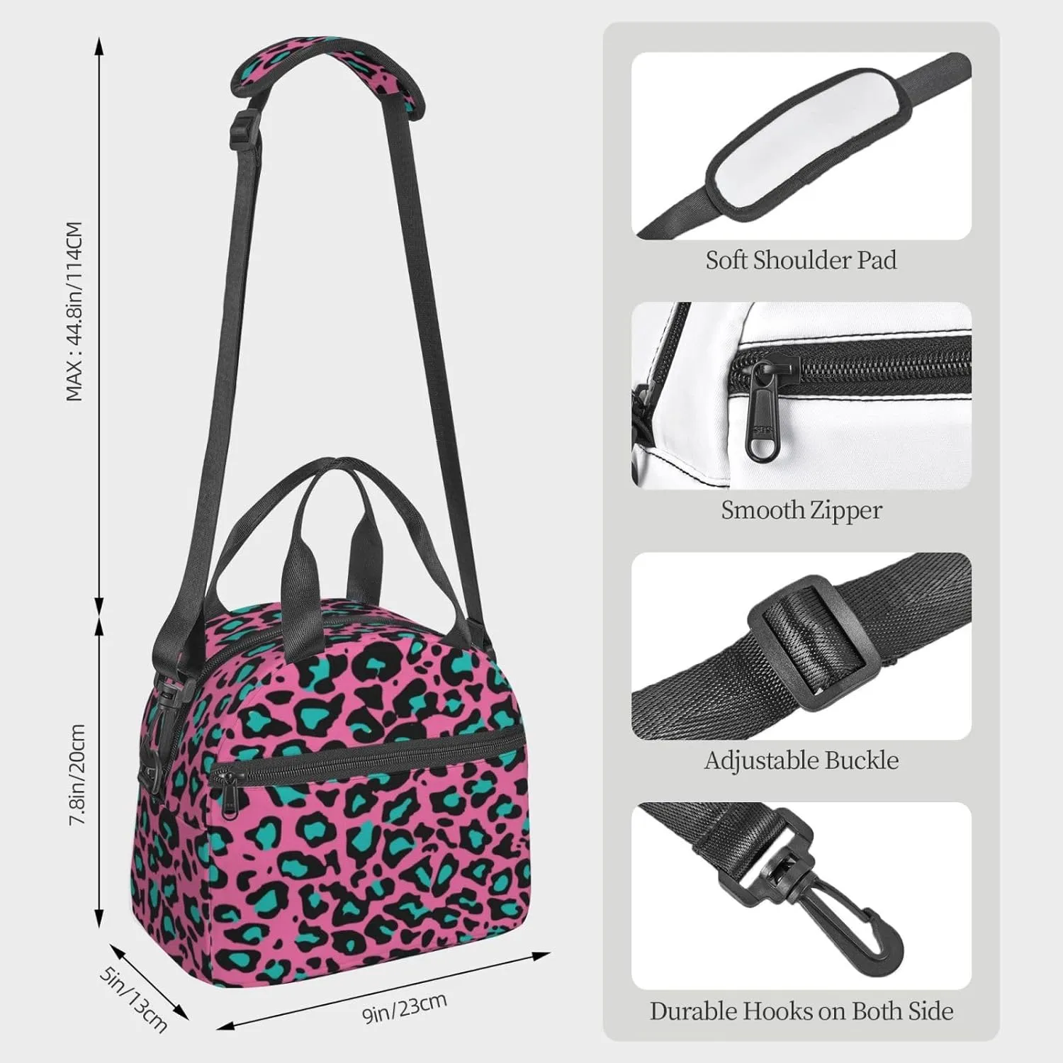 Physics,Insulated Reusable Lunch Bag with Adjustable Shoulder Strap for Adults,Physics Science Themed,Leakproof Office Picnic Hiking Beach Tote Bag,Blue White,9x5x7.8in