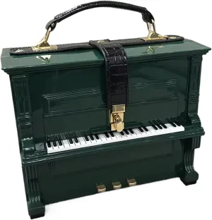 Piano Shaped Purse Handbag Women Crossbody Shoulder Bag Box Shaped Acrylic Evening Top Handle Clutch Bag Novelty Piano Purse