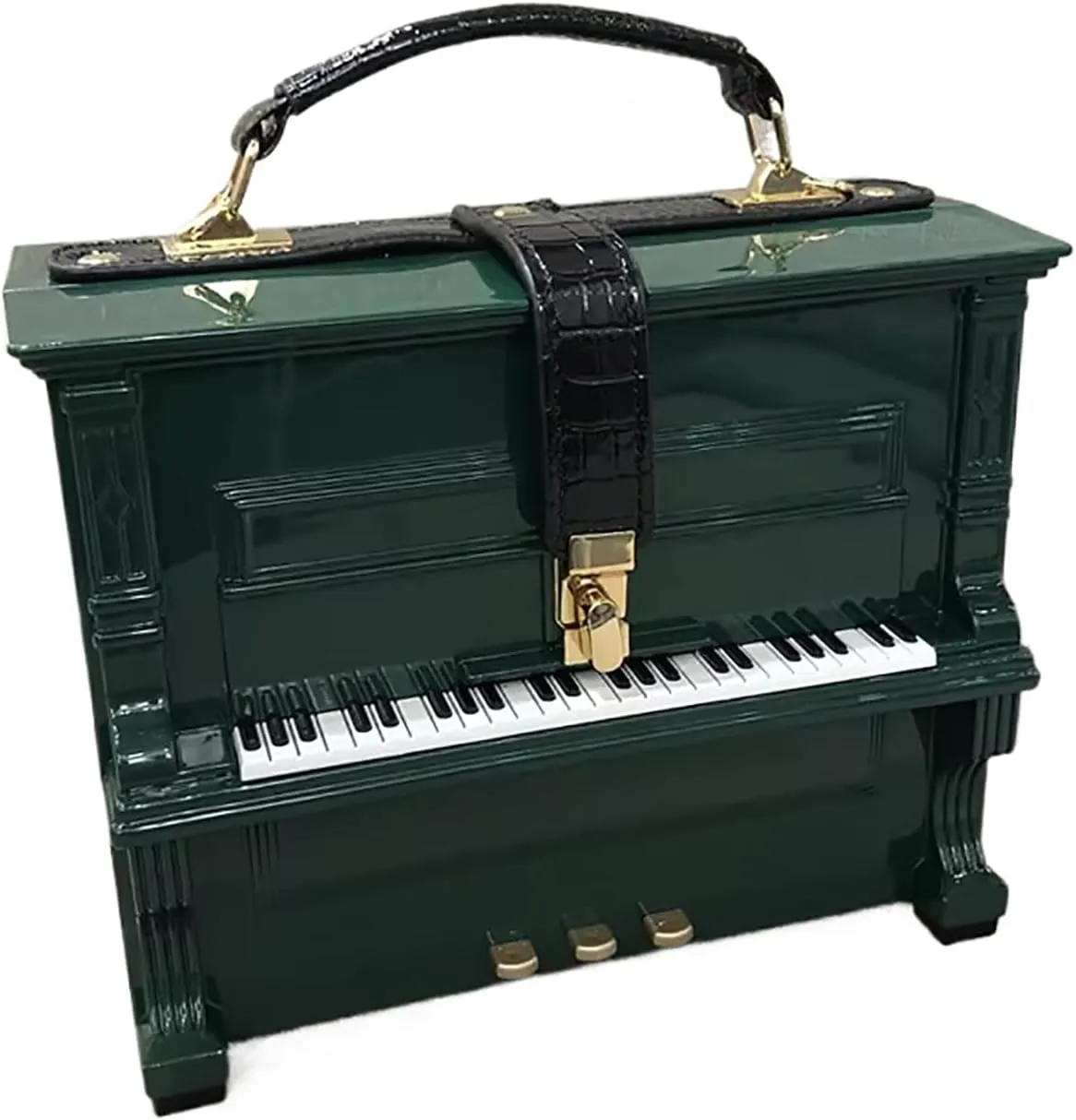 Piano Shaped Purse Handbag Women Crossbody Shoulder Bag Box Shaped Acrylic Evening Top Handle Clutch Bag Novelty Piano Purse
