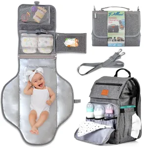 PILLANI Newborn Essentials: Portable Changing Pad & Diaper Bag