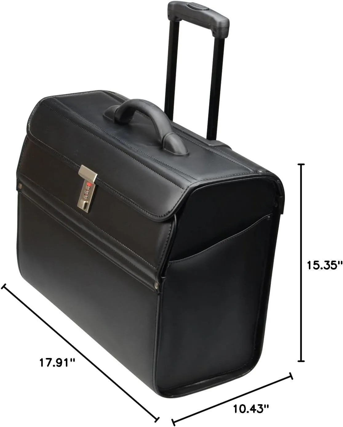 Pilot Case, Black/White, 46mm