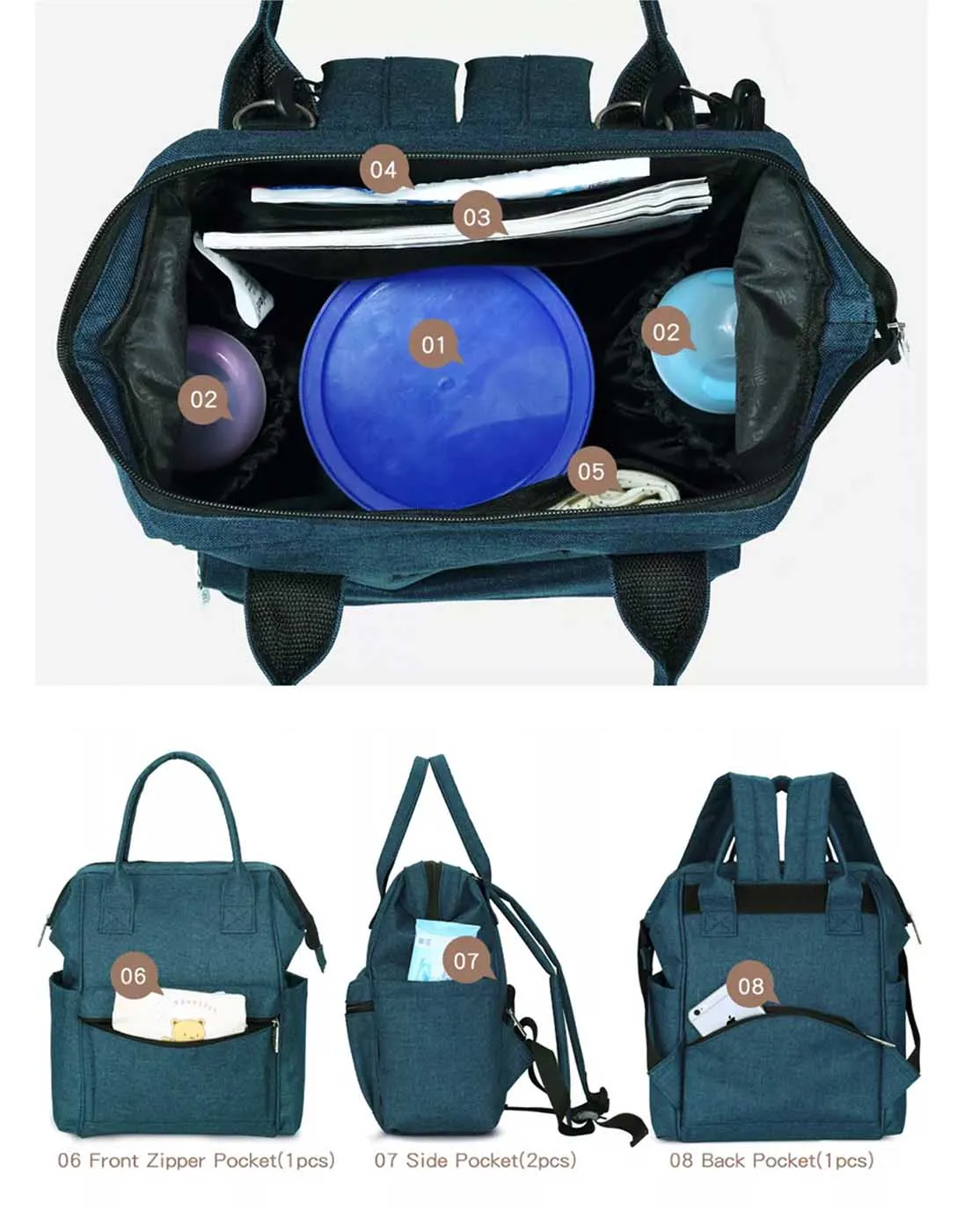Pink Mommy Baby Backpack