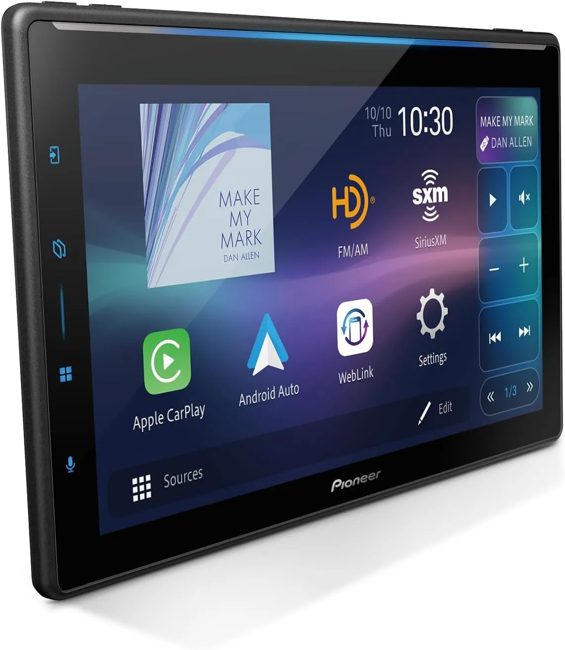Pioneer DMH-WT6000NEX 10.1" Multimedia Digital Media Receiver Single Din - Built in WiFi, Bluetooth, Wireless Apple CarPlay, Android Auto, HD Radio, Luminous Bar, Touchscreen, Rear Camera Inputs