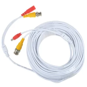 PKPOWER White 100ft BNC Extension Cable for Q-See QTH8053B HD 1080P Surveillance Camera