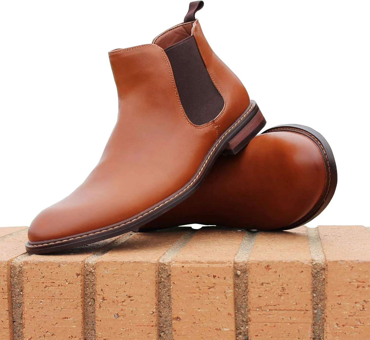 Polar Fox Barrett MPX806058 Memory Foam Classic Vegan Leather Chelsea Business Casual Chukka Boots