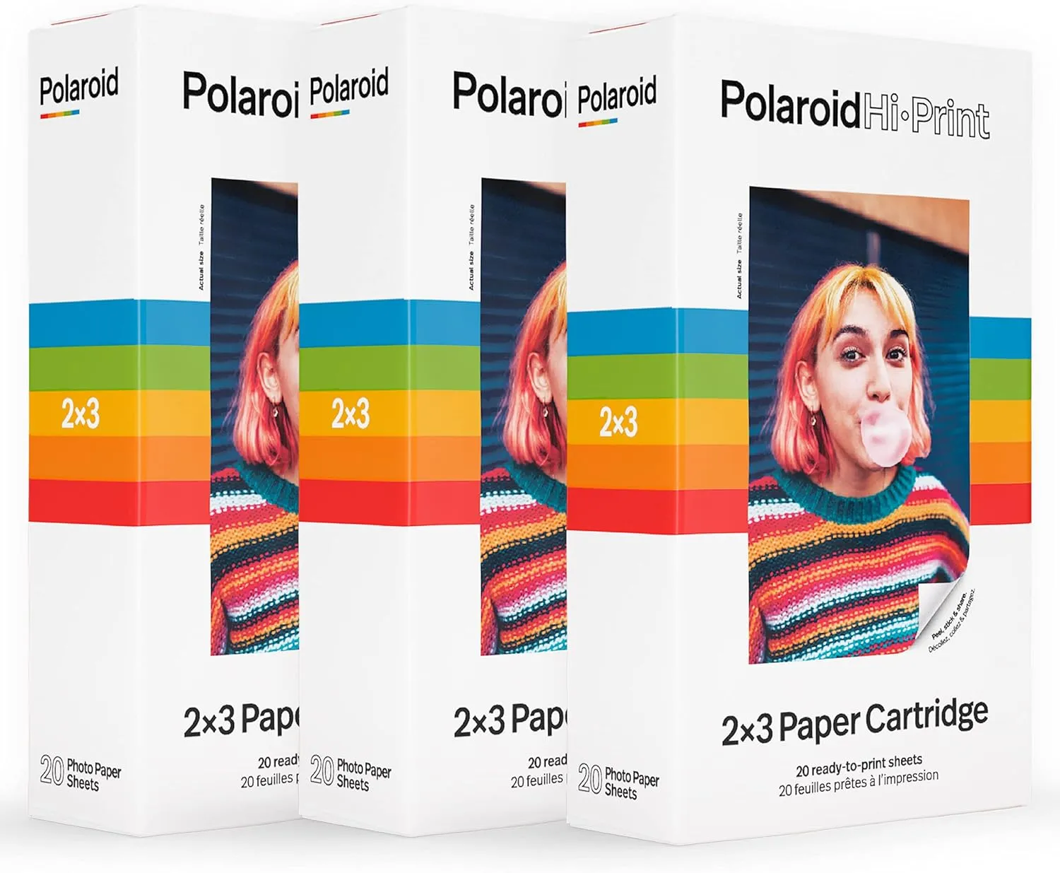 Polaroid Hi-Print Paper - Triple Pack of 2x3 Paper Cartridge (60 Sheets)