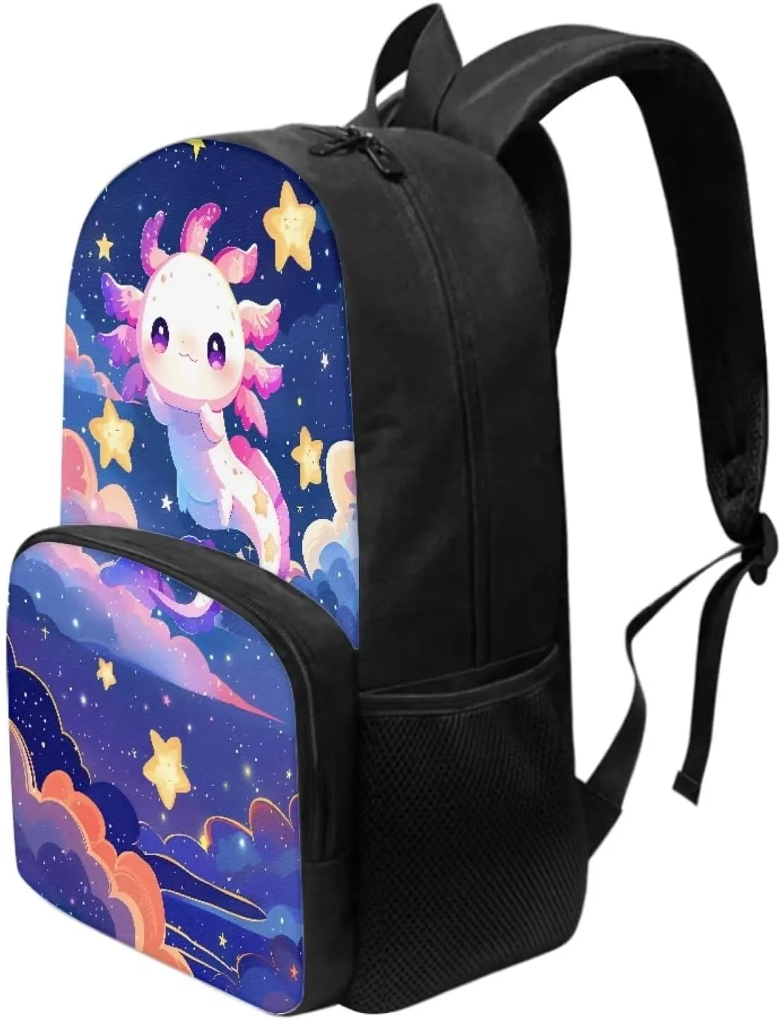 POLERO Cute Axolotl Backpack Girls 4-6 Kids Toddler Kindergarten School Bookbags Elementary School Bag Preschool Casual Daypack