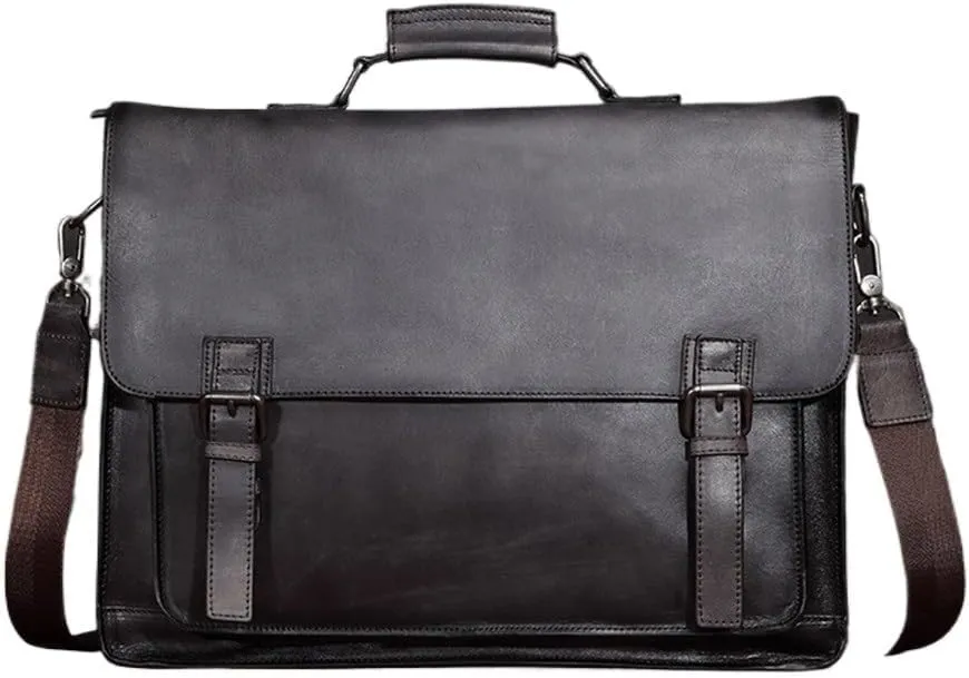 Postman Men's Bag Retro Briefcase Horizontal Business Bag Men's Laptop Bag Messenger Bag