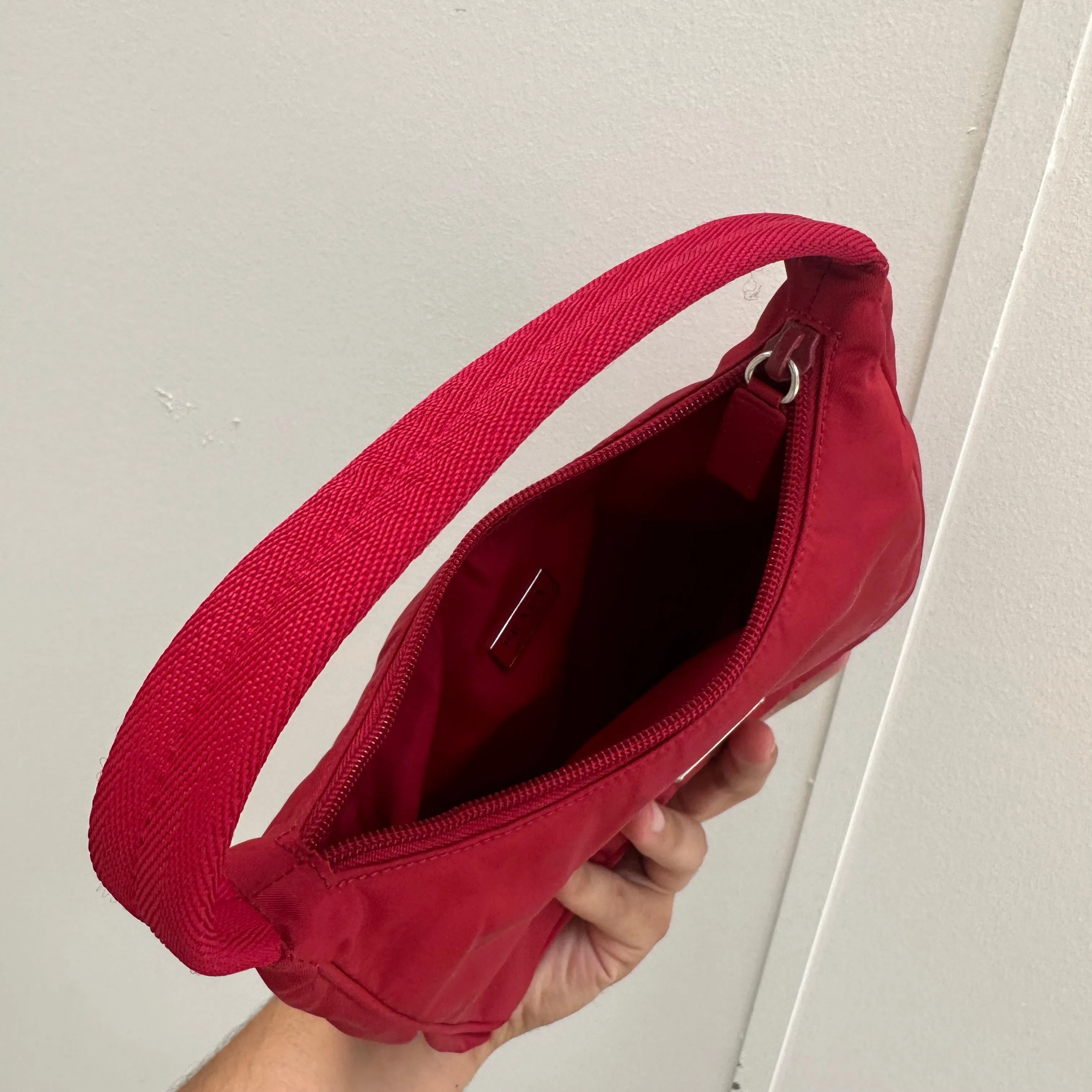 Prada Hobo Shoulder Bag Red