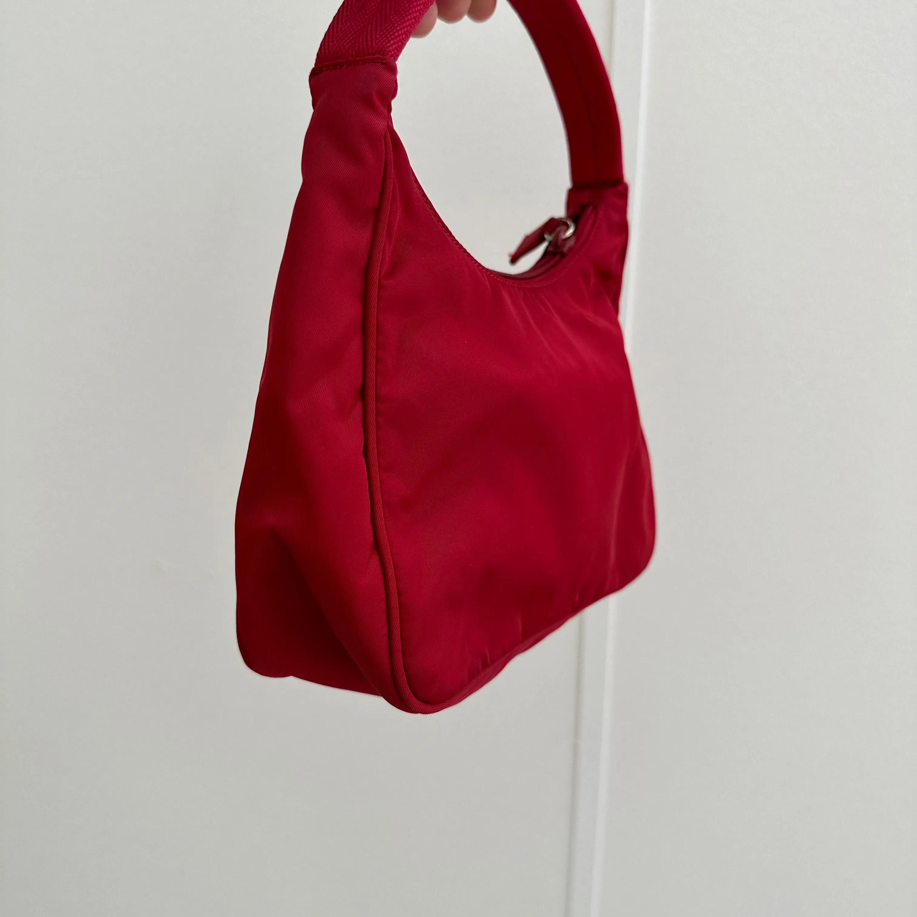 Prada Hobo Shoulder Bag Red