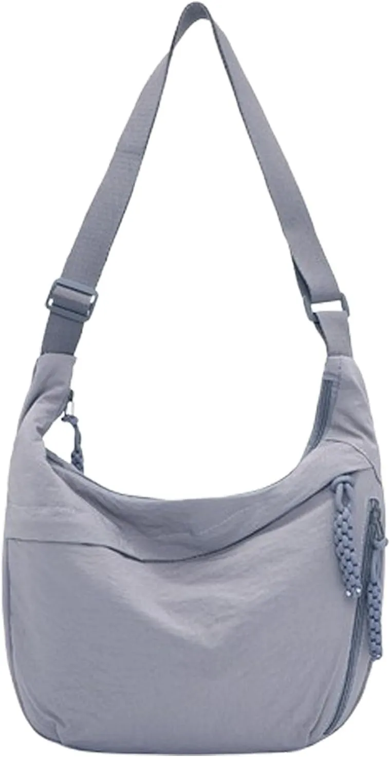 Preferable Crossbody Bag, 2025 New Plain Color Nylon Crescent Crossbody Bag for Women, Suitable for Travel