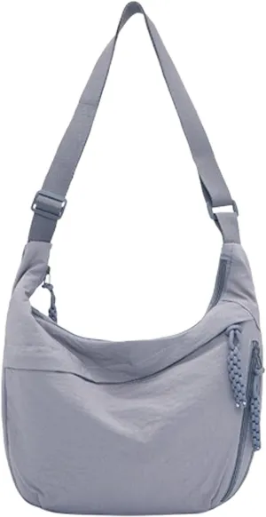 Preferable Crossbody Bag, 2025 New Plain Color Nylon Crescent Crossbody Bag for Women, Suitable for Travel