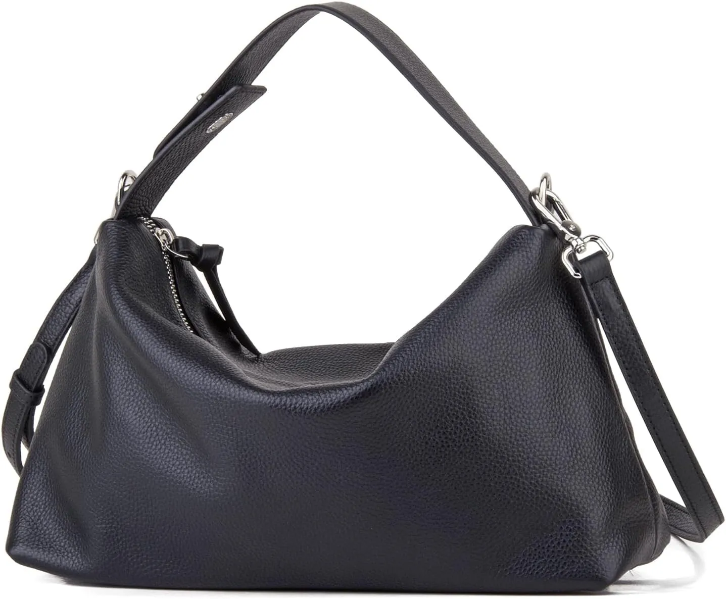 Premium Full-Grained Leather Crossbody Bags for Women, Slouchy Shoulder Bag with Adjustable Strap and Tote Handbag