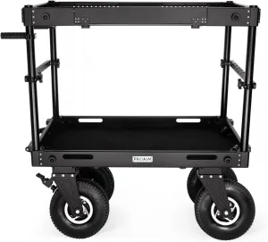 PROAIM 42" Victor Pro Video Production Camera Cart. Total Payload Capacity- 500kg/1100lb. Adjustable Height Top Shelf. Dovetail Wheel Mounting System (CT-VCTR-PRO-42)