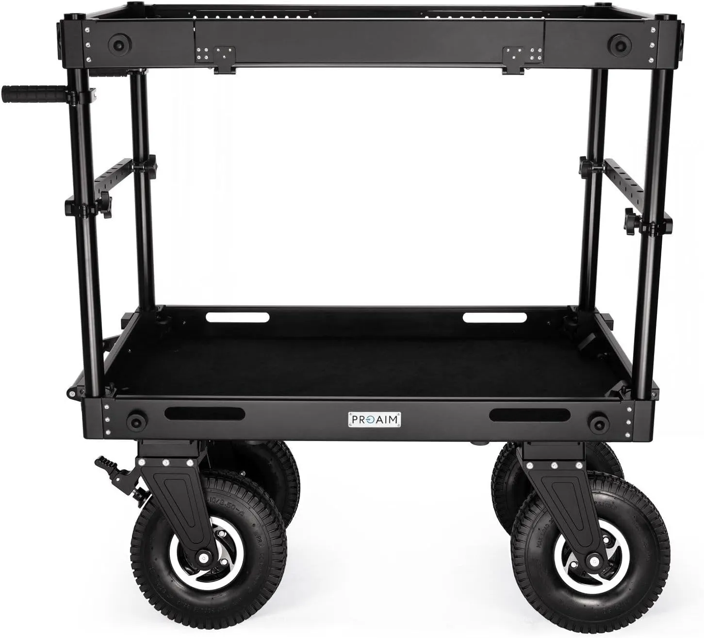 PROAIM 42" Victor Pro Video Production Camera Cart. Total Payload Capacity- 500kg/1100lb. Adjustable Height Top Shelf. Dovetail Wheel Mounting System (CT-VCTR-PRO-42)
