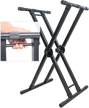 ProX X-KSD22 Dual-Locking Keyboard DJ Controller Case Stand w/ Squeeze to Adjust Handle - 200 lb Cap