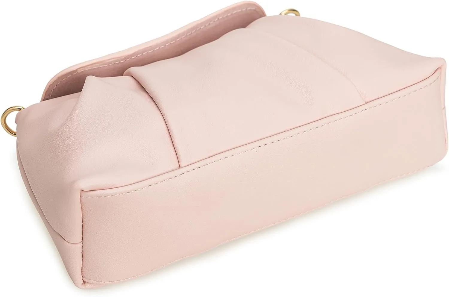 PU Clutch Handbag for Women Evening Bag Formal Dressy Purse with Pearl Strap