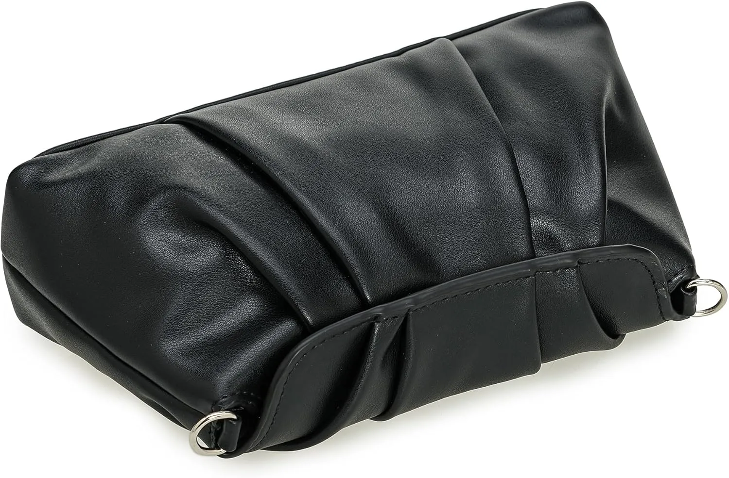 PU Clutch Handbag for Women Evening Bag Formal Dressy Purse with Pearl Strap