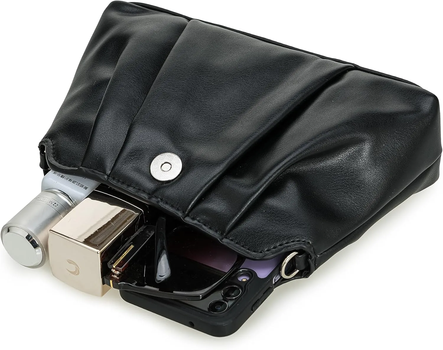 PU Clutch Handbag for Women Evening Bag Formal Dressy Purse with Pearl Strap