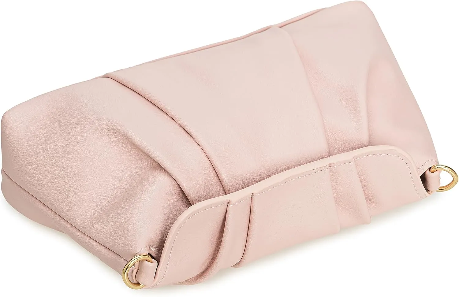 PU Clutch Handbag for Women Evening Bag Formal Dressy Purse with Pearl Strap