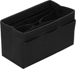 Purse Organizer Insert Felt Bag Organizer Handbag Organizer Insert Bag In Bag Organizer for Tote Purse Bag 14 Pockets Black Large
