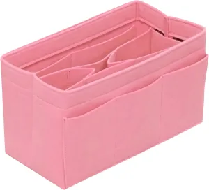 Purse Organizer Insert Felt Bag Organizer Handbag Organizer Insert Bag In Bag Organizer for Tote Purse Bag 14 Pockets Pink X-Large