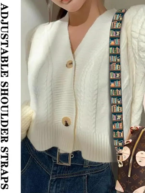 Purse Straps Rose Gold Buckles Wide Shoulder Strap,Fashion Adjustable Replacement Belt