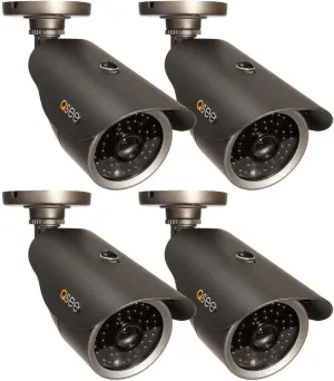 Q-See QM6006-B4 4 Pack Weatherproof 600TV Line of Resolution 120ft Night Vision